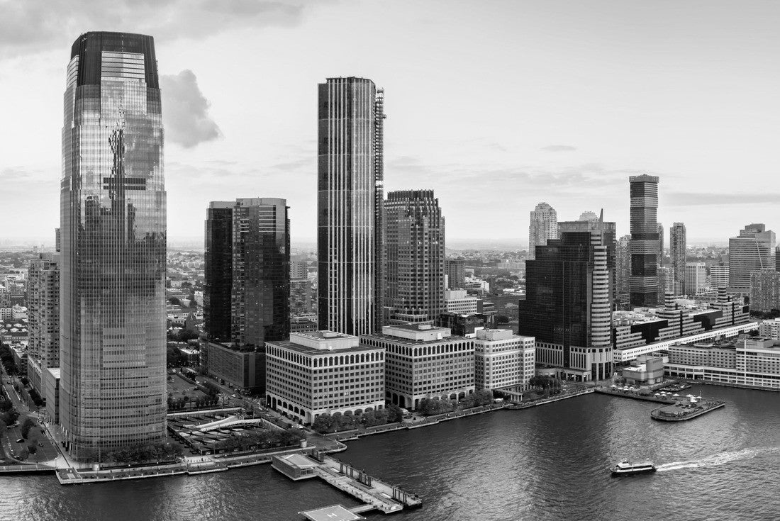Jersey City skyline at sunset 2000pc PuzzleBlack and White