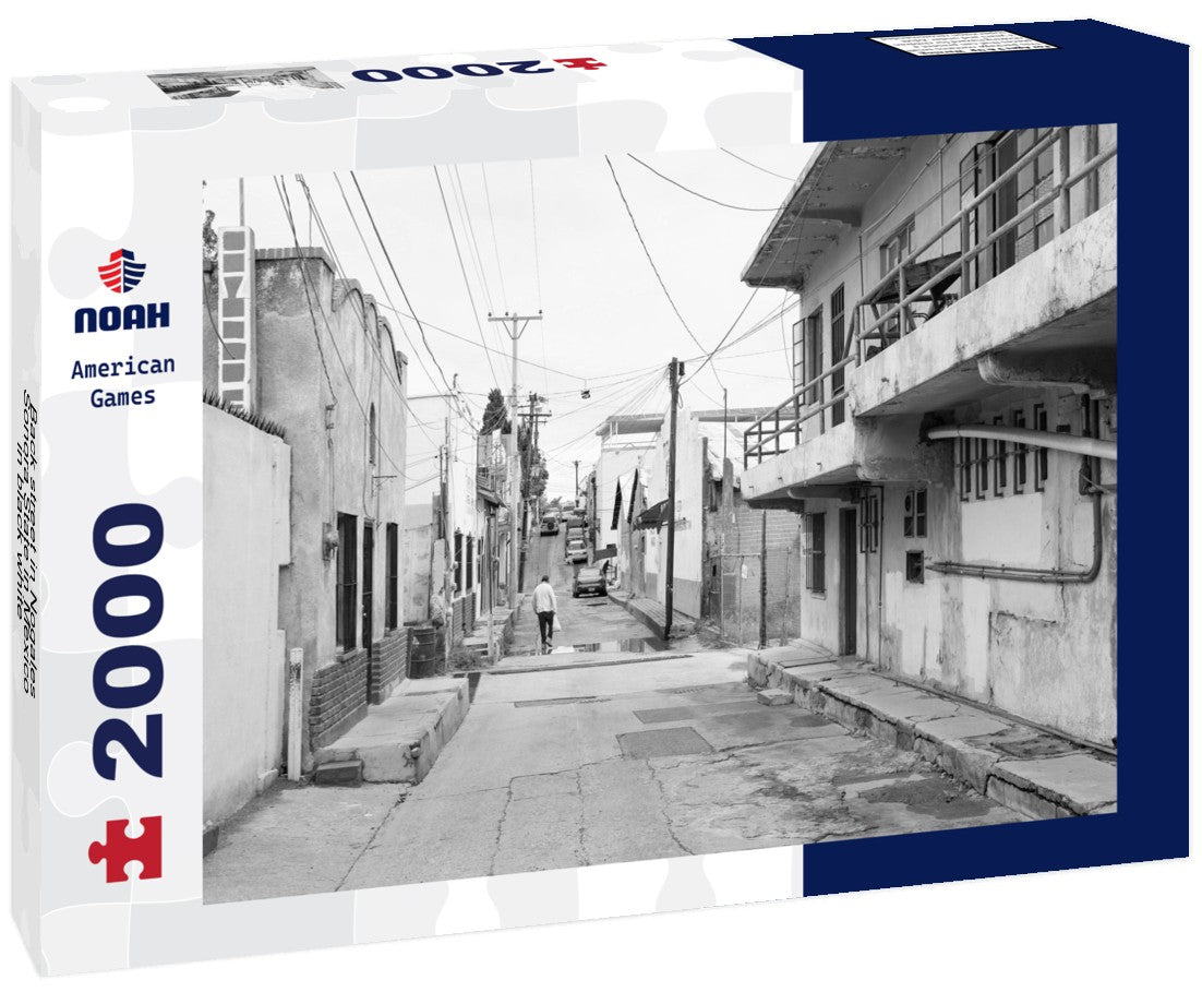 Back street in Nogales, Sonora State in Mexico 2000pc PuzzleBlack and White