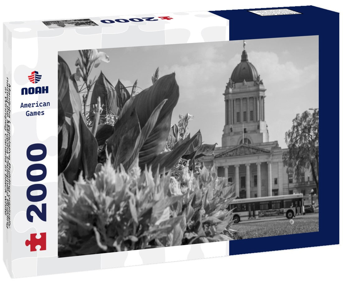 Manitoba Legislative Building originally named the Manitoba Parliament Building in Winnipeg Canada 2000pc PuzzleBlack and White
