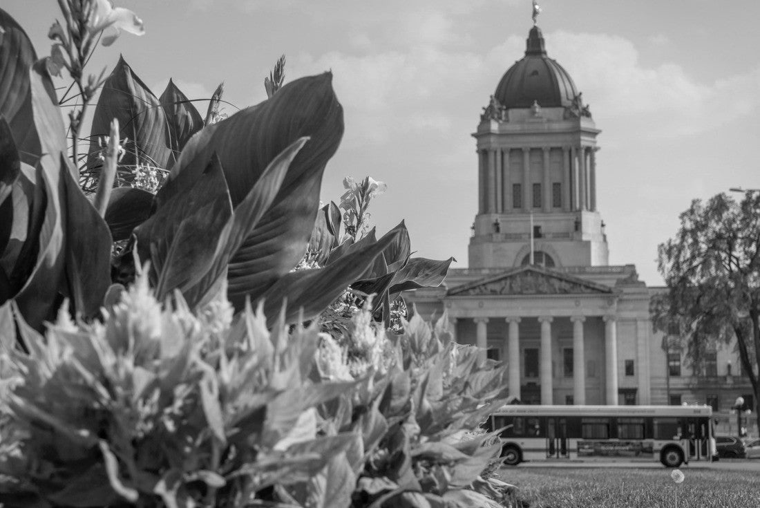 Manitoba Legislative Building originally named the Manitoba Parliament Building in Winnipeg Canada 2000pc PuzzleBlack and White