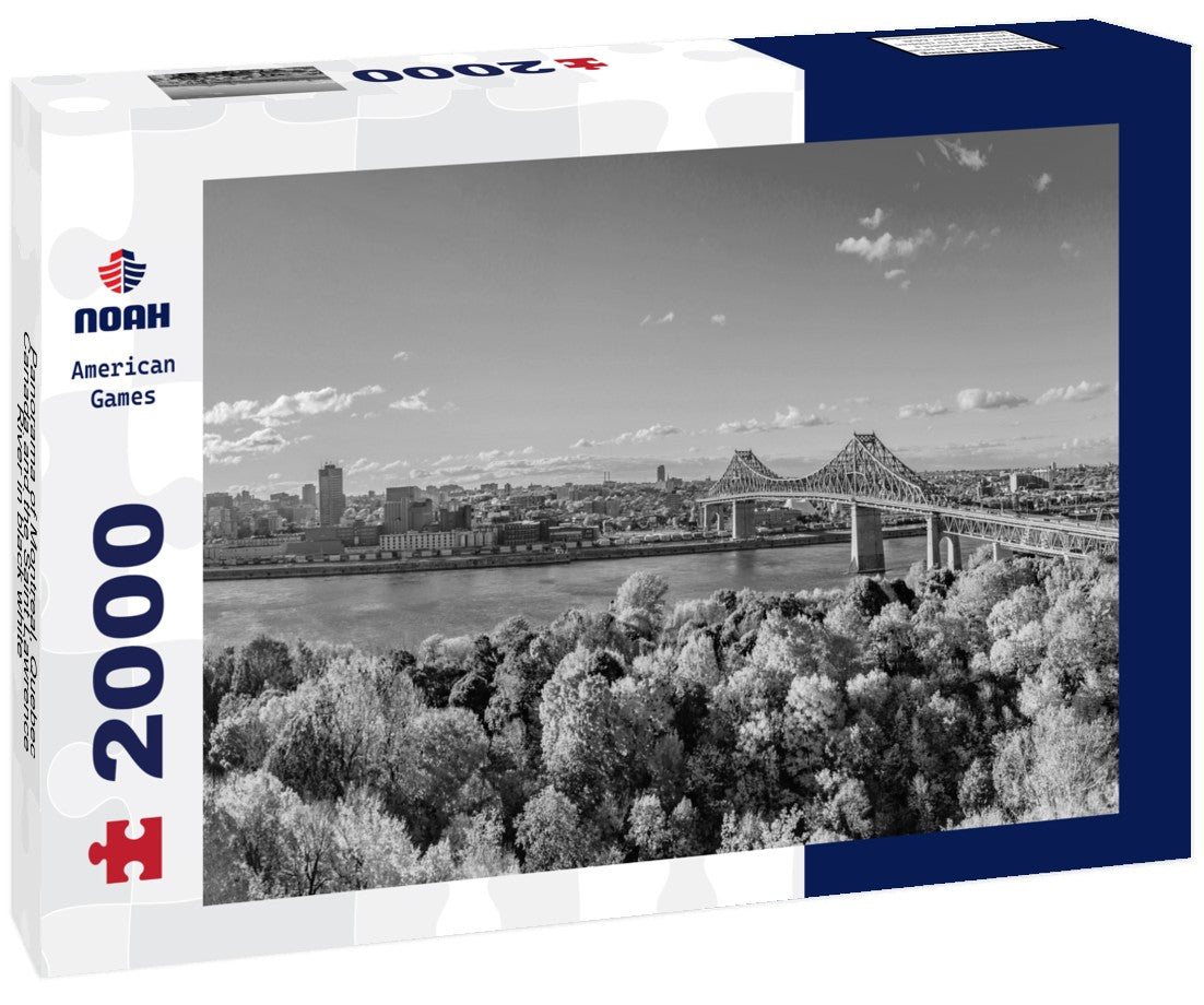 Montreal, Quebec, Canada and the Saint Lawrence River 2000pc PuzzleBlack and White