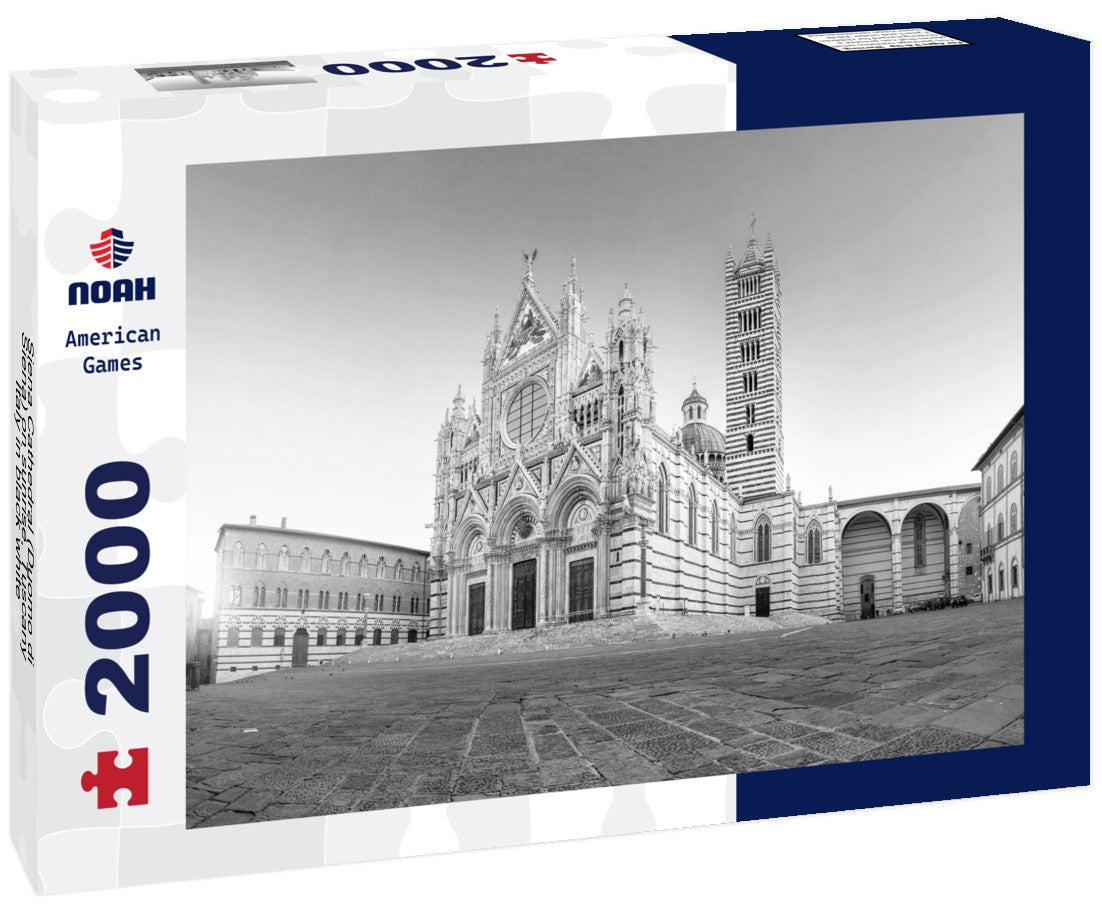 Siena Cathedral (Duomo di Siena) on sunrise, Tuscany, Italy 2000pc PuzzleBlack and White