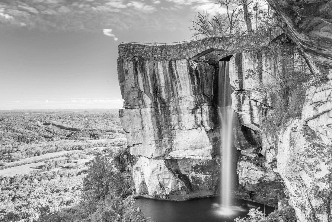 Lookout Mountain, Georgia, USA at High Falls during autumn 2000pc PuzzleBlack and White