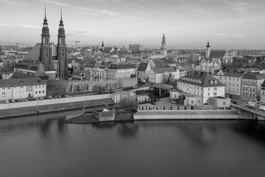 Opole, aerial view of the old town. Poland, autumn day 2000pc PuzzleBlack and White