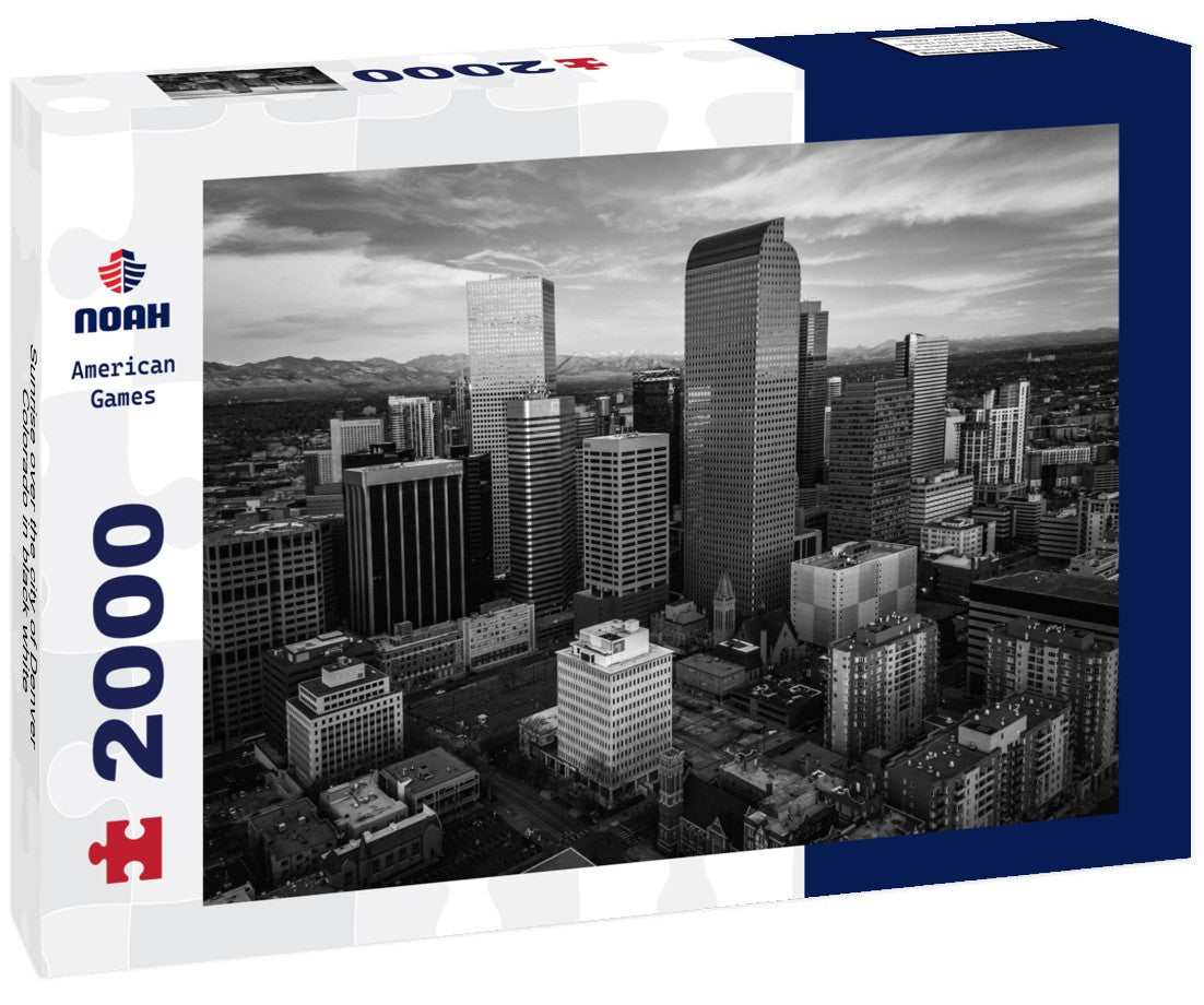 Sunrise over the city of Denver Colorado 2000pc PuzzleBlack and White
