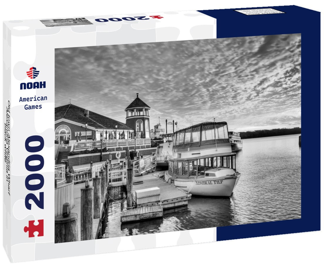 Old town Alexandria Wharf Alexandria Virginia 2000pc PuzzleBlack and White