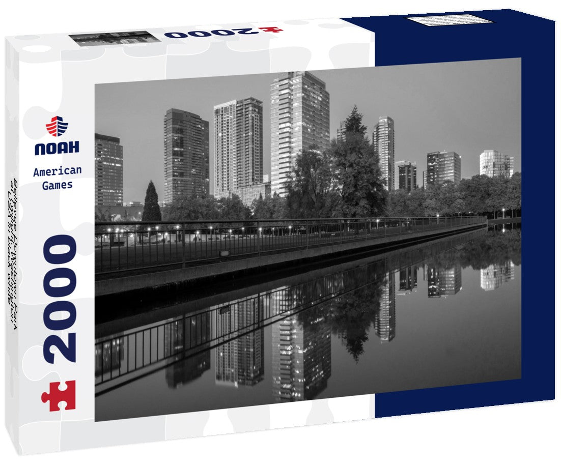 Bellevue Downtown Park at Twilight, Washington-USA 2000pc PuzzleBlack and White