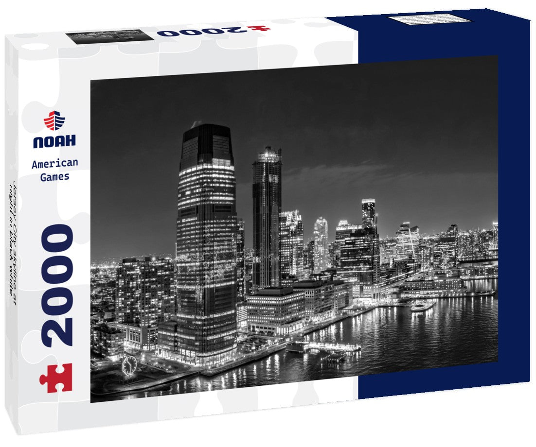 Jersey City skyline at night 2000pc PuzzleBlack and White