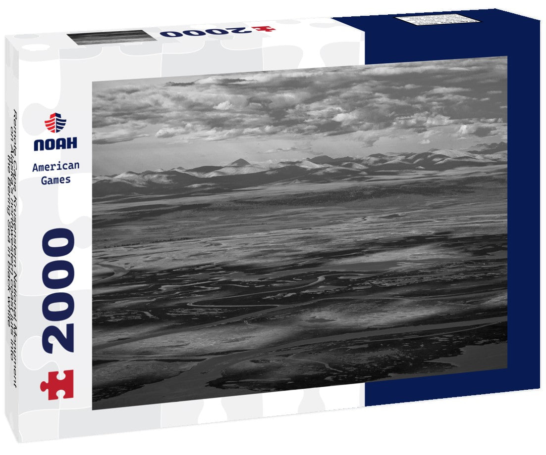 Remote Cape Krusenstern National Monument on Alaska's northwestern coast juts into the Bering Sea 2000pc PuzzleBlack and White