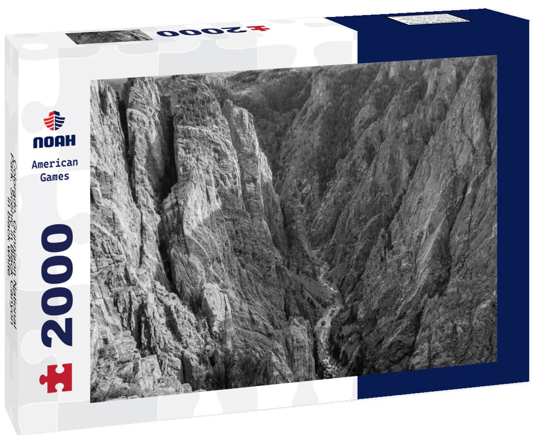 Colorado, Gunnison National Park. Scenic in Black Canyon 2000pc PuzzleBlack and White