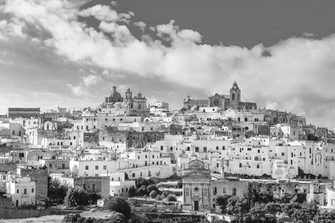 Ostuni skyline at sunset, Brindisi, Puglia, southern Italy 2000pc PuzzleBlack and White