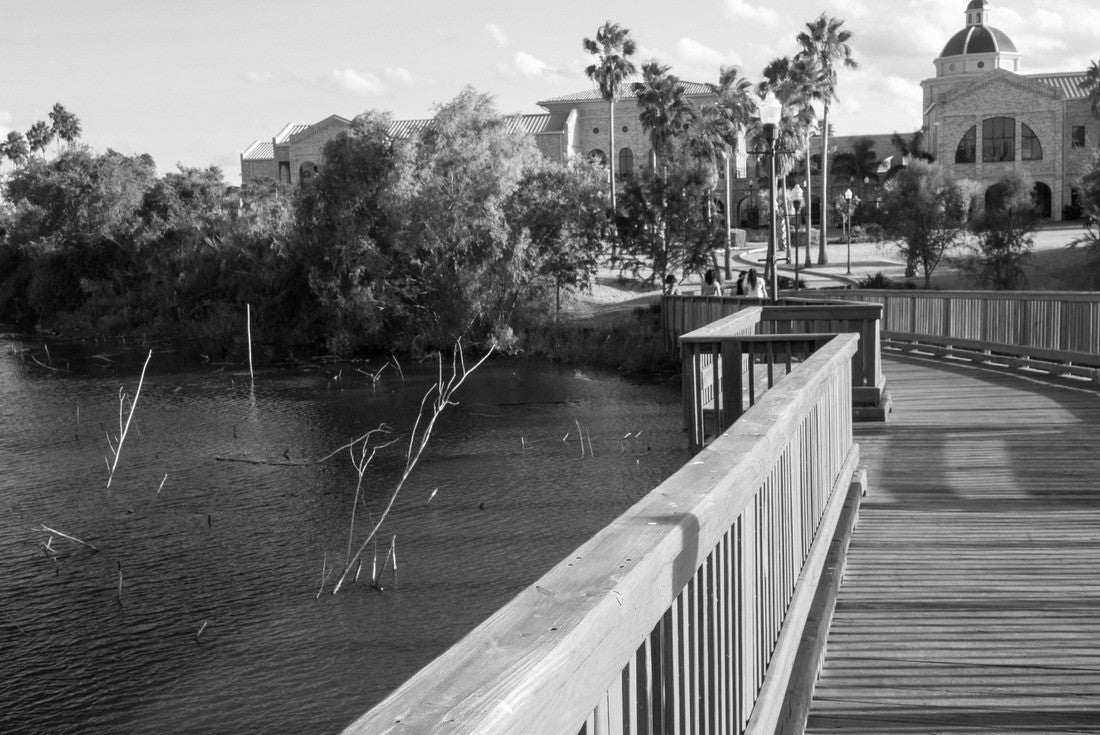 USA, Texas, Brownsville. Resacas are former channels of the Rio Grande 2000pc PuzzleBlack and White