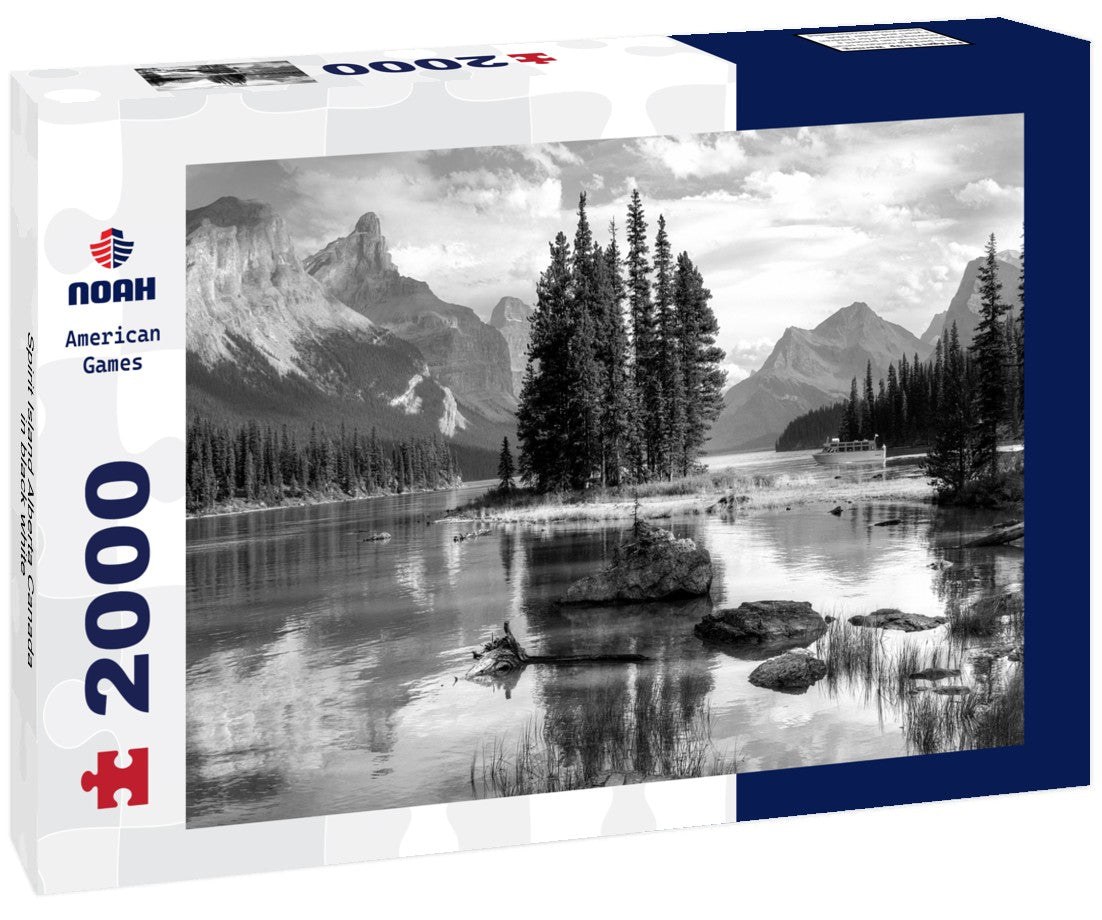 Spirit Island Alberta Canada 2000pc PuzzleBlack and White