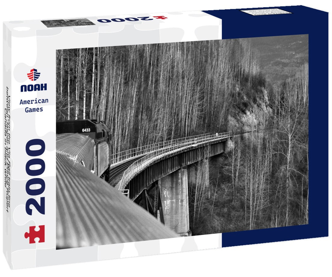 Via Rail train line between Jasper and Prince Rupert, Canada 2000pc PuzzleBlack and White