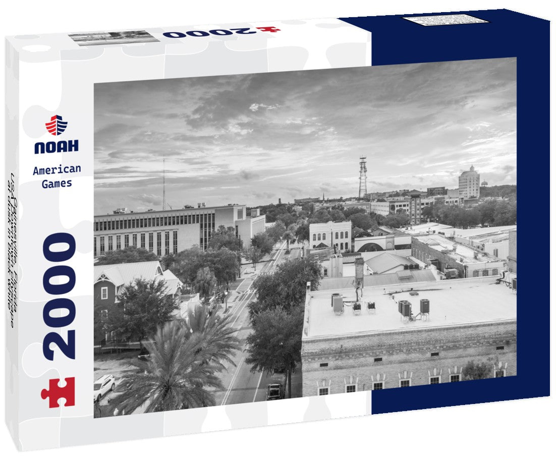 Gainesville, Florida, USA Downtown cityscape at dusk 2000pc PuzzleBlack and White