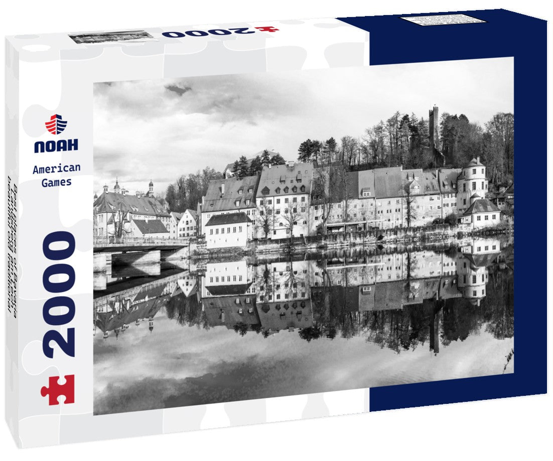 Best places of Bavaria - Landsberg am Lech - beautiful old traditional town in Germany 2000pc PuzzleBlack and White