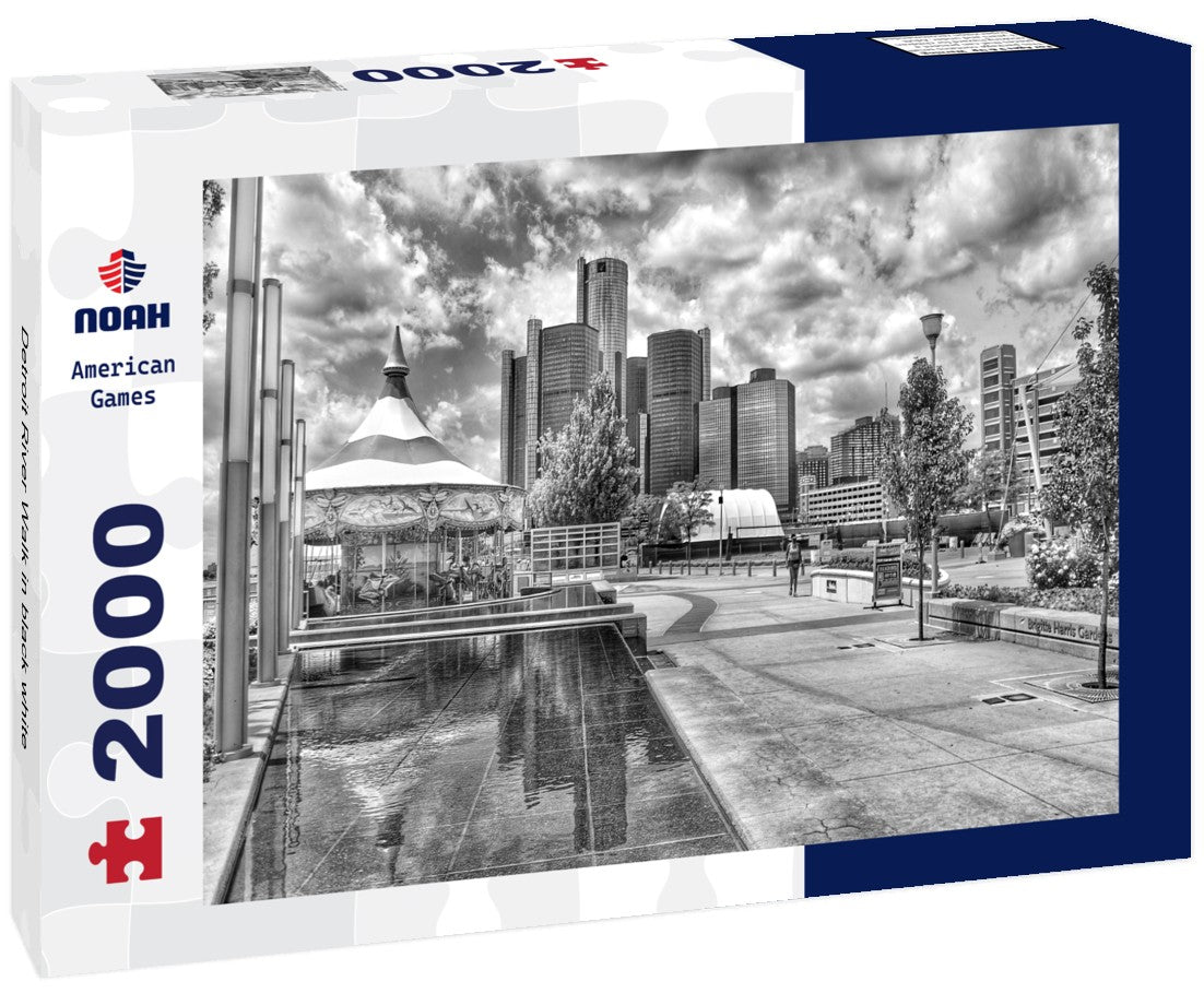 Detroit River Walk 2000pc PuzzleBlack and White