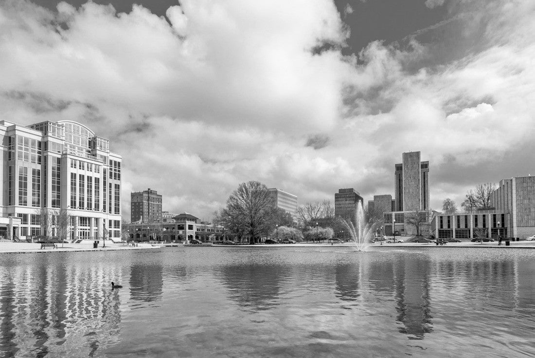 Huntsville, Alabama, USA park and downtown cityscape 2000pc PuzzleBlack and White