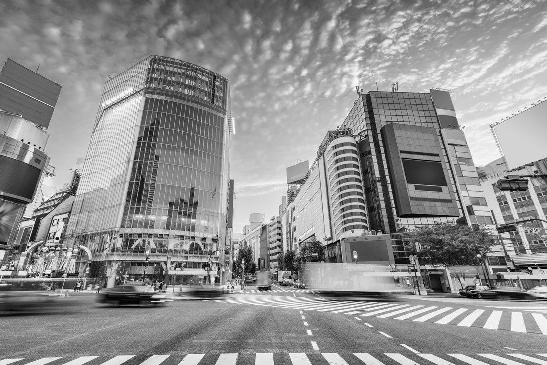 Tokyo, Japan at famous Shibuya Crossing at dawn 2000pc PuzzleBlack and White