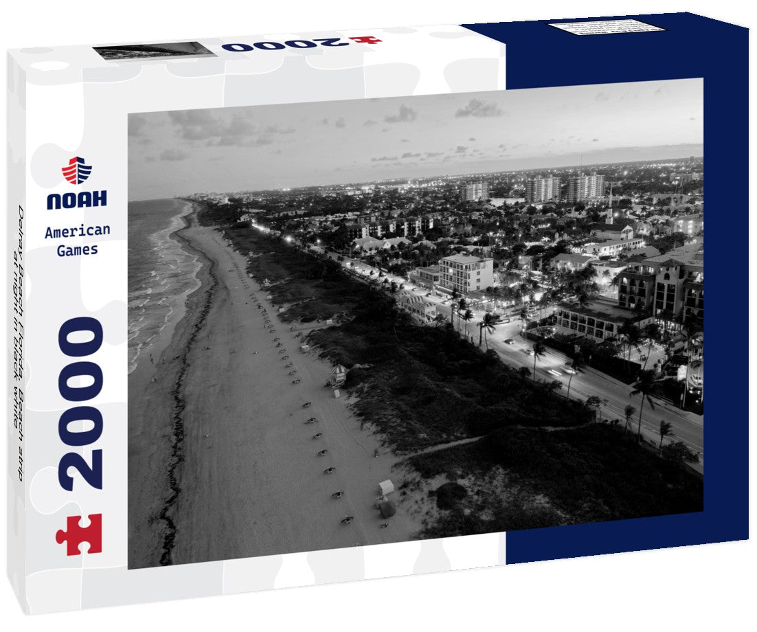 Delray Beach Florida, Beach strip at night 2000pc PuzzleBlack and White