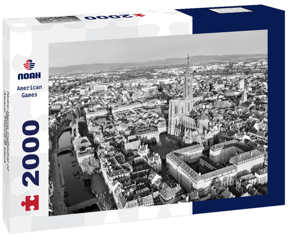 Notre-Dame Cathedral of Strasbourg - Alsace, France 2000pc PuzzleBlack and White