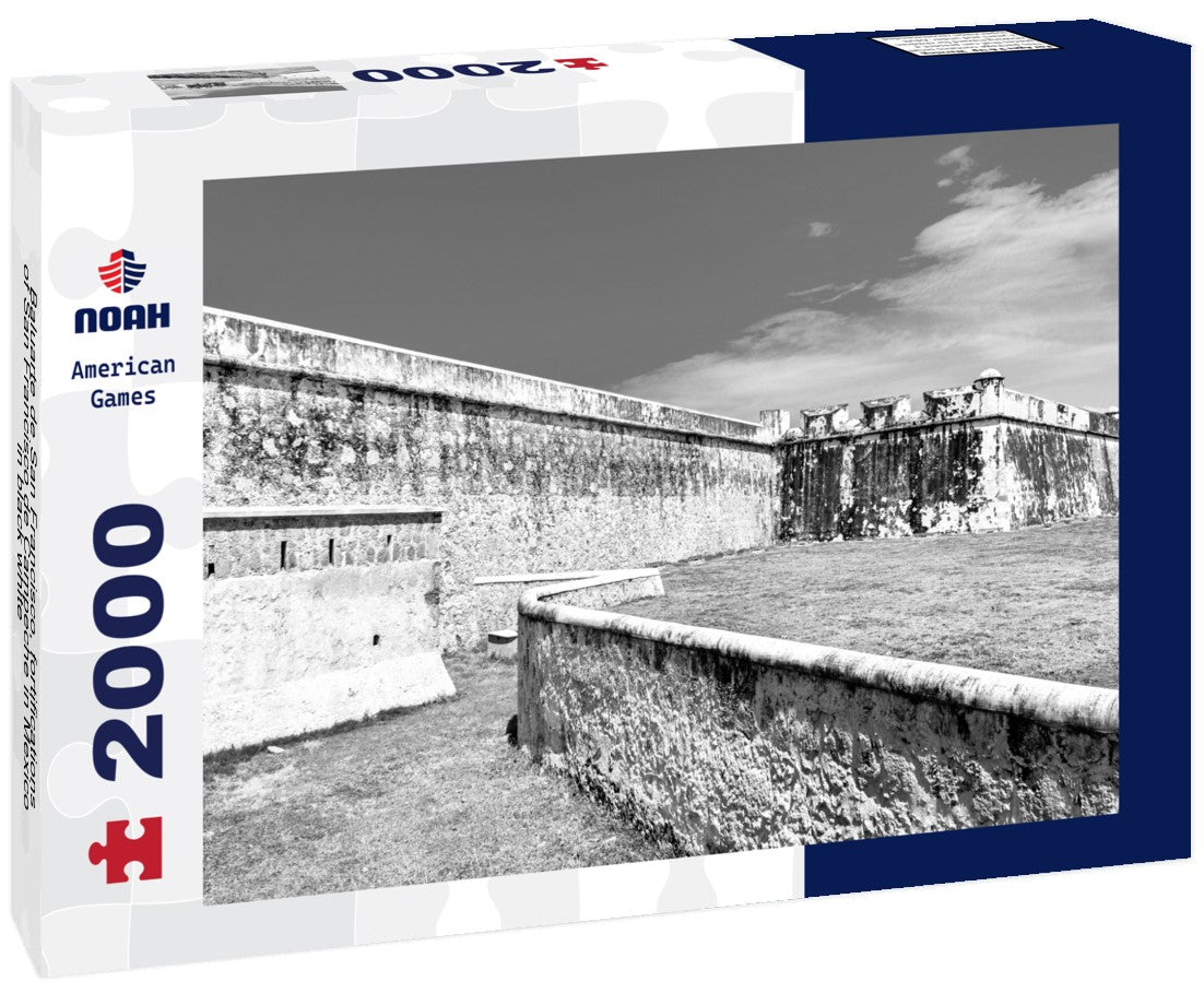 Baluarte de San Francisco, fortifications of San Francisco de Campeche in Mexico 2000pc PuzzleBlack and White
