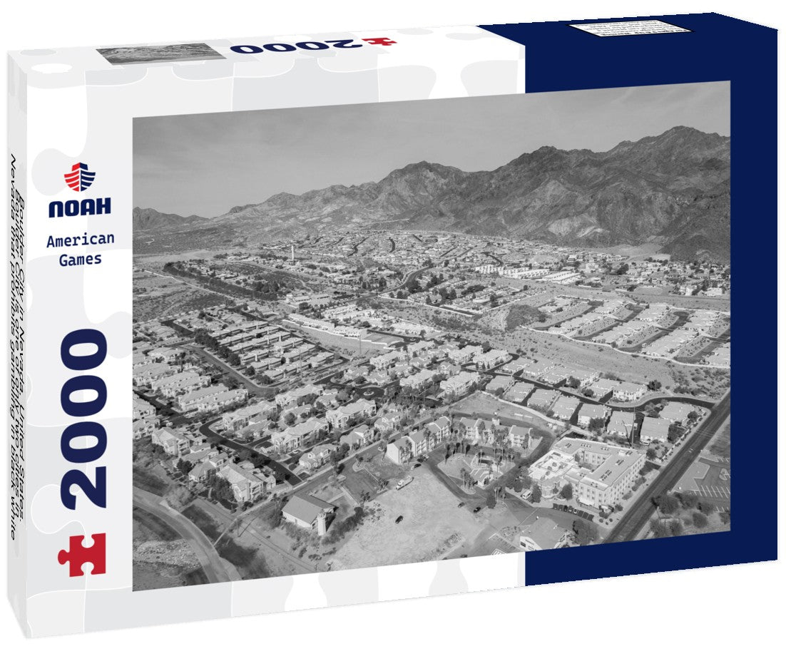 Boulder City in Nevada, United States. Boulder City is one of only two cities in Nevada that prohibits gambling 2000pc PuzzleBlack and White