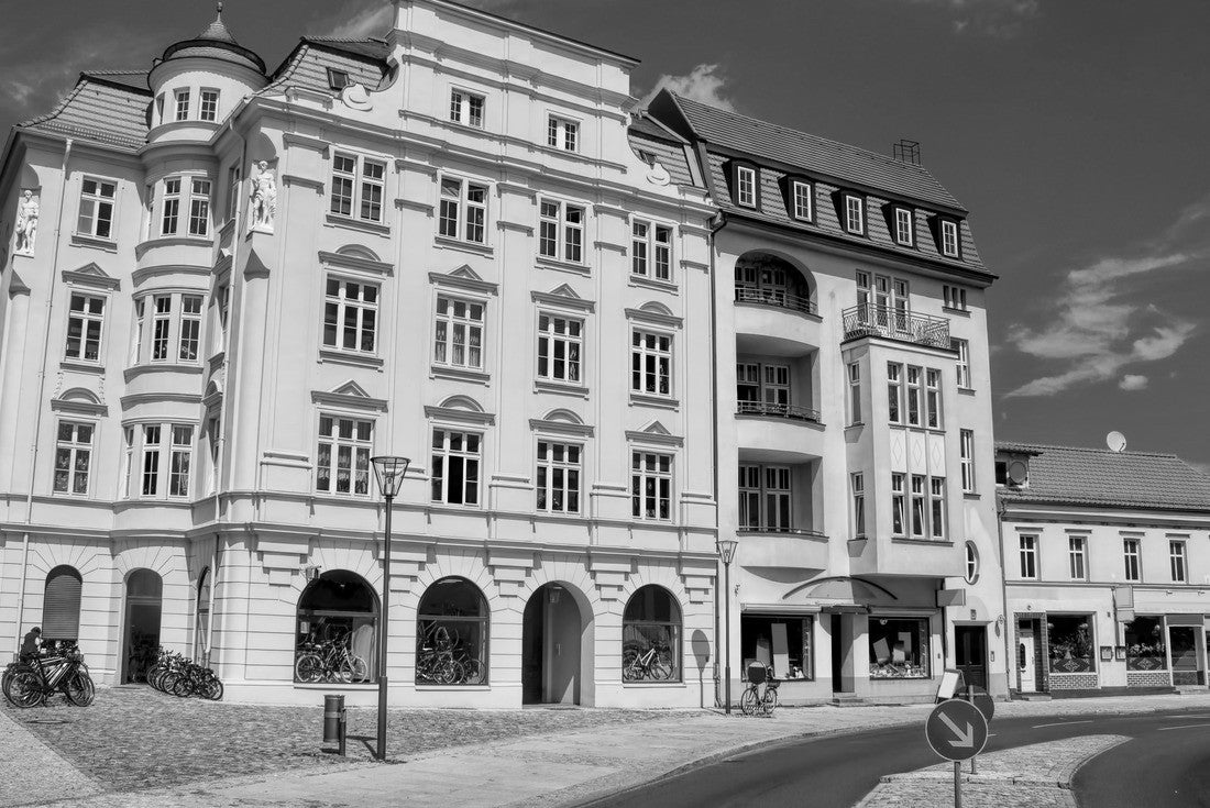 Renovated old buildings in Oranienburg, Germany 2000pc PuzzleBlack and White