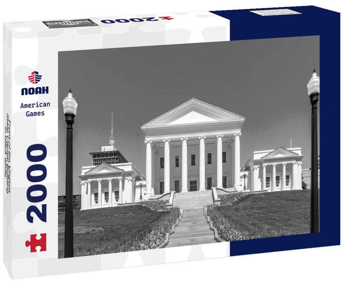 Front of the Virginia State Capital Building 2000pc PuzzleBlack and White