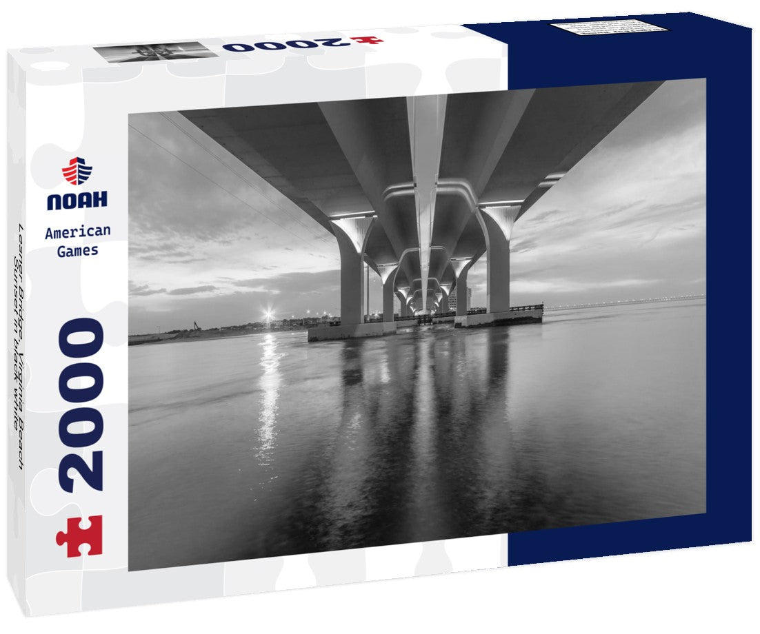 Lesner Bridge, Virginia Beach, Sunset 2000pc PuzzleBlack and White