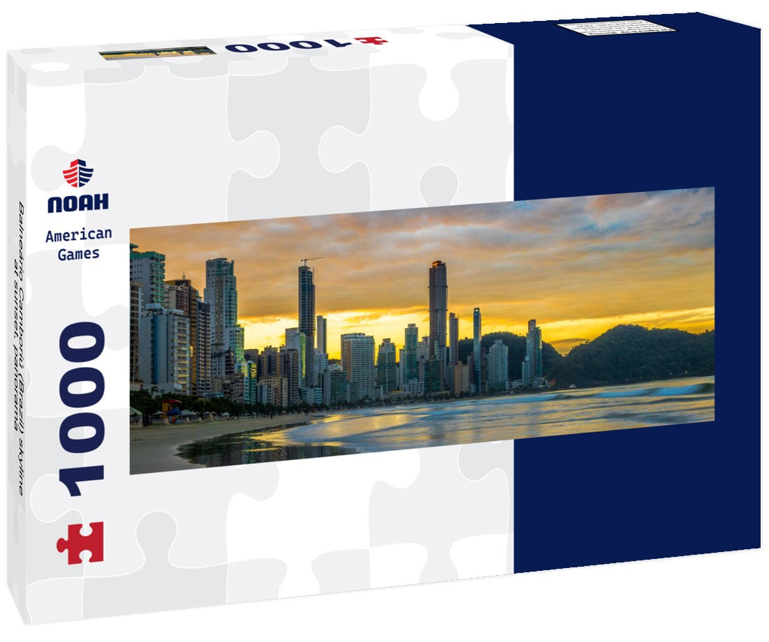 Balneário Camboriú (Brazil) skyline at sunset 1000pc Panoramic Puzzle