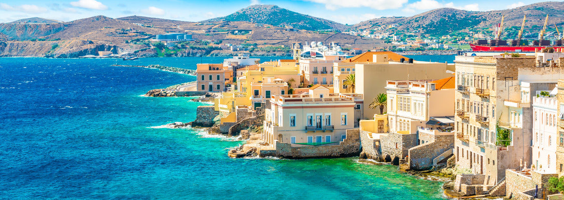 Noah Jigsaw PuzzleColorful landscape of the Greek island Syros. Ermoupoli town along the Aegean Sea, Greece, Panorama 1000 Pieces