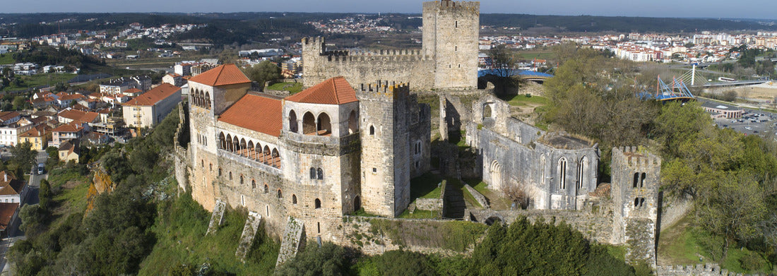 Medieval castle in Leiria Portugal 1000pc Panoramic Puzzle