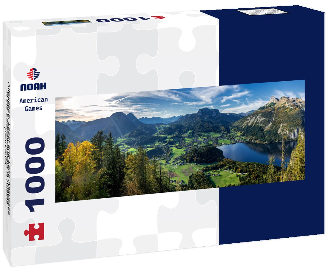 Altaussee, Loser and Lake Altaussee in the Salzkammergut in Austria 1000pc Panoramic Puzzle