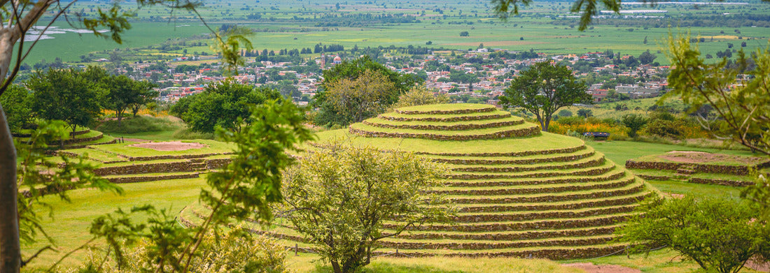 Noah Jigsaw Puzzle Archaeological zone of Guachimontones in the state of Jalisco, Mexico. Pyramid with summer landscape and blue sky, Panorama 1000 Pieces