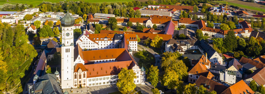 Noah Jigsaw Puzzle Aerial view, monastery church and monastery Ursberg of the Franciscan St. Joseph Congregation, Ursberg, Bavaria, Germany, Panorama 1000 Pieces