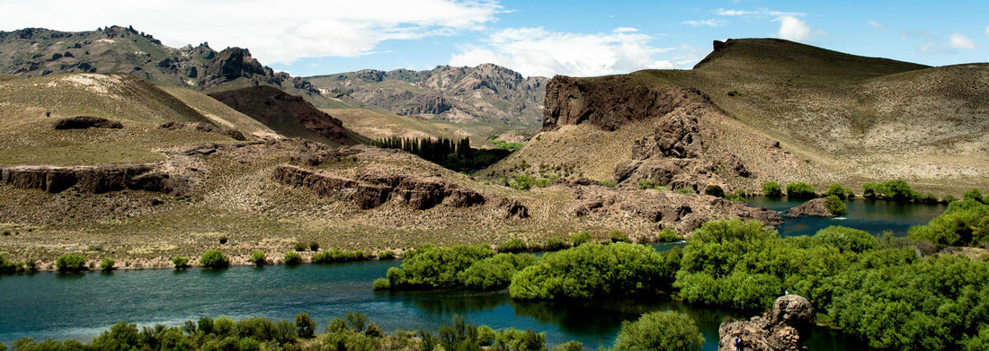 Noah Jigsaw Puzzle Cloudy mountain landscape with the Limay River in Neuquen, Patagonia, Argentina, Panorama 1000 Pieces