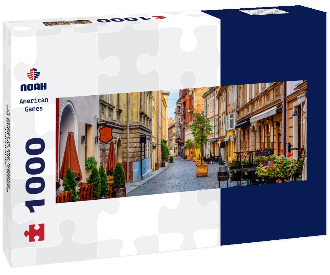 Noah Jigsaw Puzzle A street in the historic old town of Lviv, Ukraine, Panorama 1000 Pieces