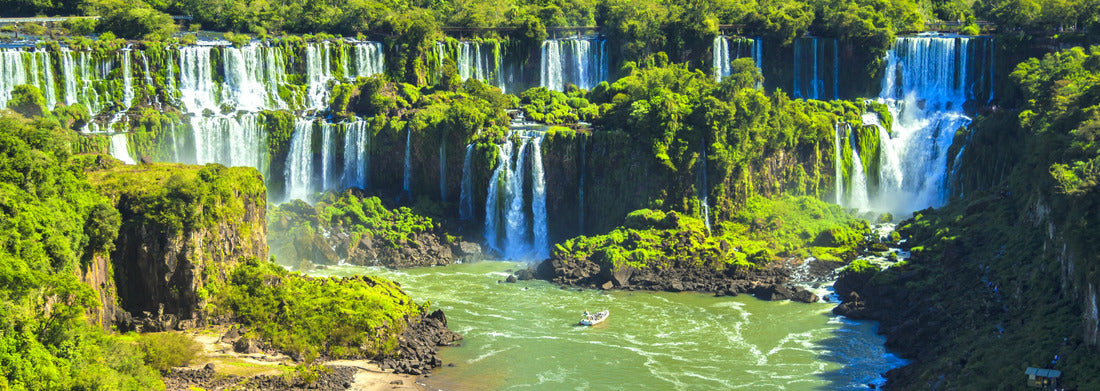 Noah Jigsaw Puzzle Argentina - Misiones - Iguazu Falls - The impressive panoramic view of the Argentinian side of the Iguazu Falls and the streams flowing into the Parana River from the Brazilian side, Panorama 1000 Pieces