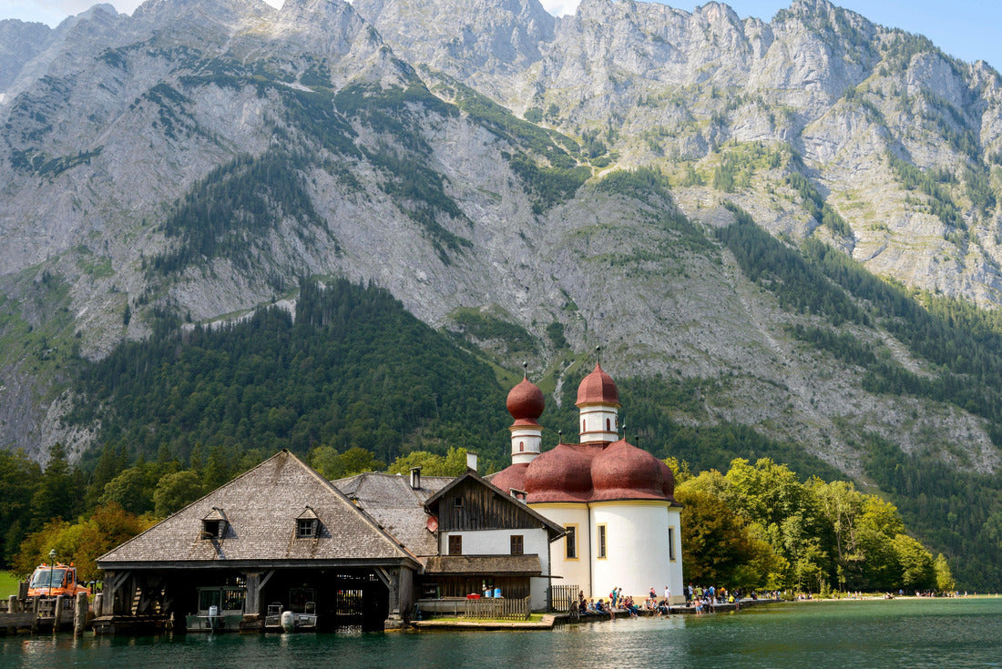 Noah Jigsaw Puzzle Boat dock St. Bartholomä am Königssee in front of the Watzmann massif, Berchtesgaden National Park, Berchtesgadener Land, Upper Bavaria, Bavaria 2000 pieces