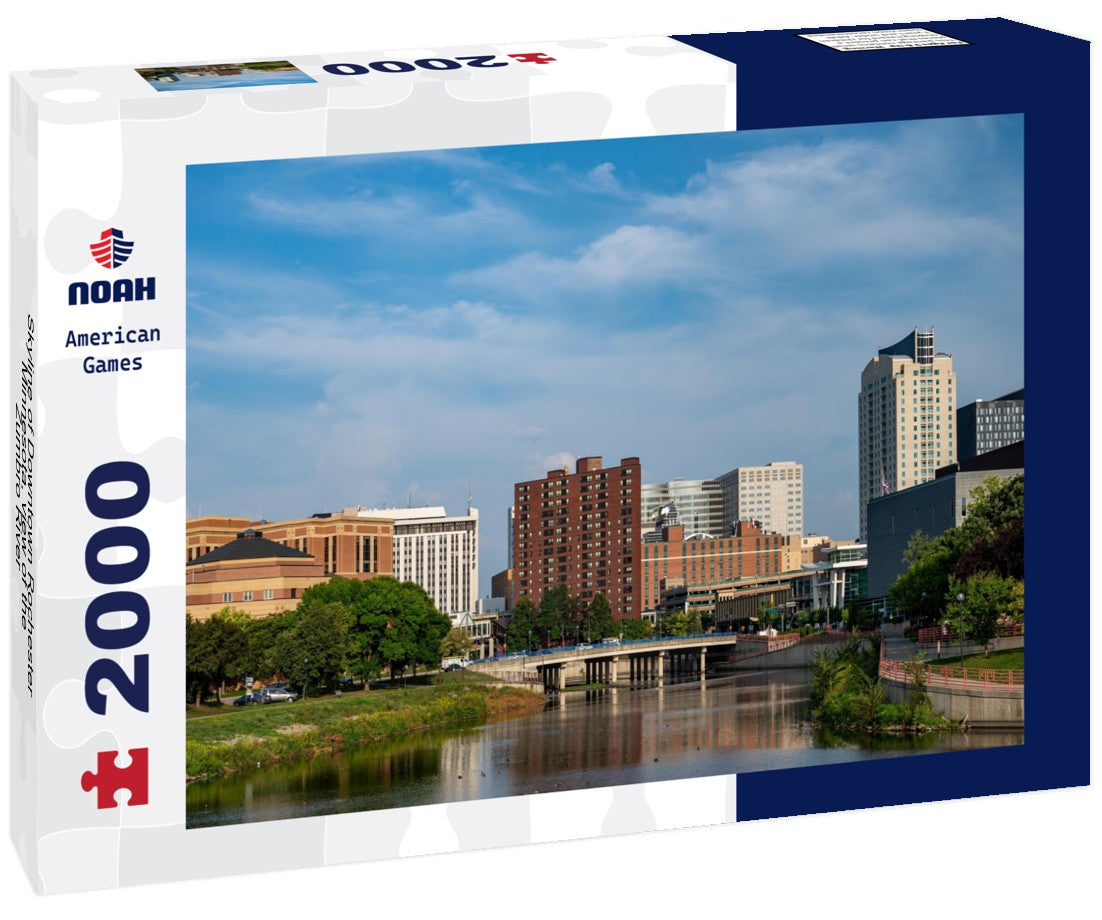 Skyline of Downtown Rochester, Minnesota, view of the Zumbro River 2000pc Puzzle