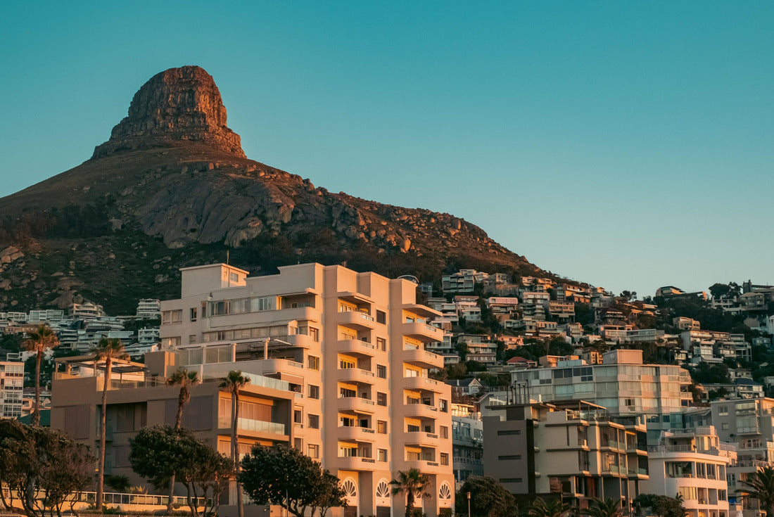 The buildings in Sea Point during sunset with the Lion's Head mountain peak in the background 2000pc Puzzle