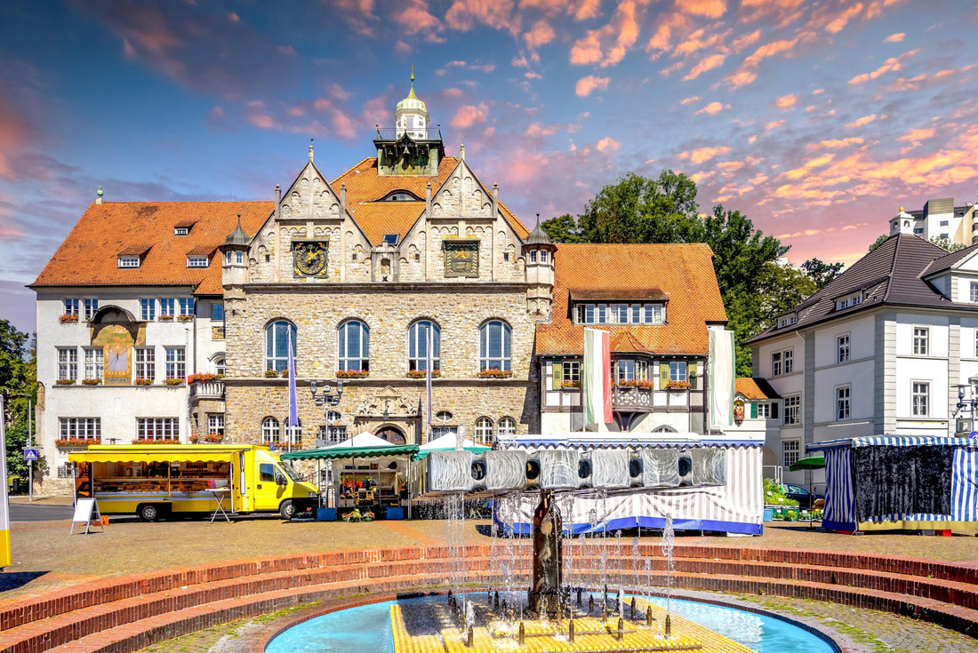 Market and city hall in Bergisch Gladbach, Germany 2000pc Puzzle