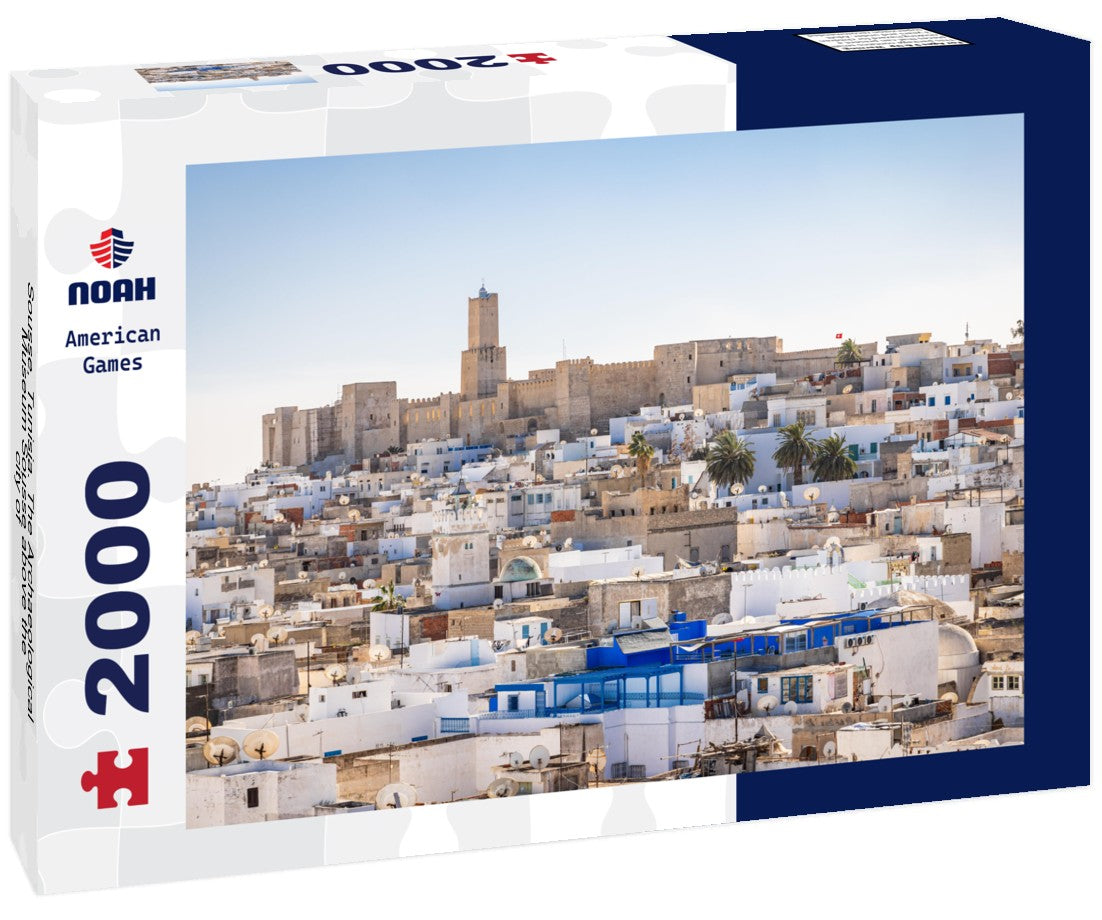 Sousse, Tunisia. The Archaeological Museum Sousse above the city of 2000pc Puzzle
