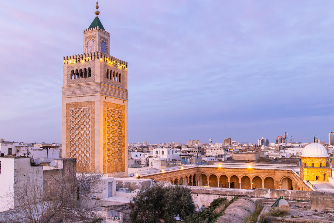 Medina, Tunis, Tunisia. The minaret of the Great Mosque in the Medina of Tunis 2000pc Puzzle