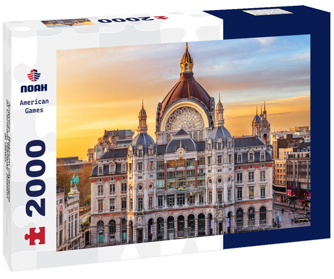 Antwerp, Belgium cityscape at Centraal Railway Station at dawn 2000pc Puzzle