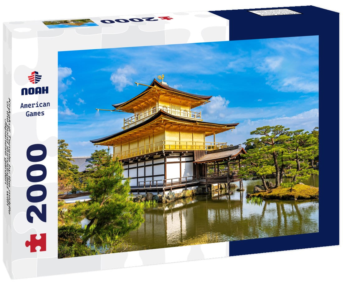 Kinkakuji Temple by the middle of the pond surrounded with Japanese garden 2000pc Puzzle