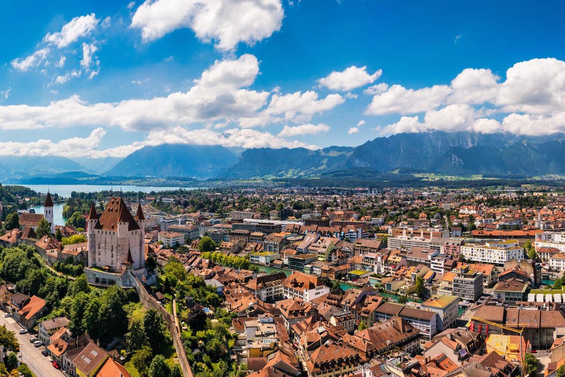 the city of Thun with the Alps and Lake Thun, Switzerland 2000pc Puzzle