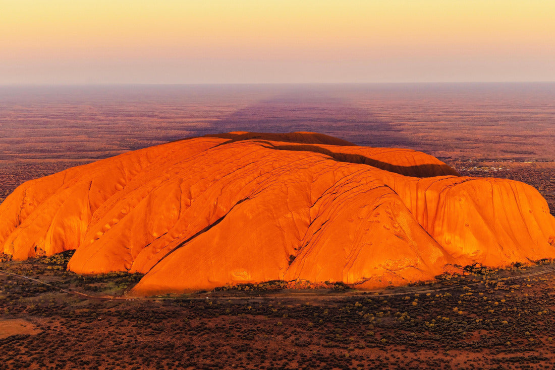 A breathtaking aerial view of Uluru Rock in Australia illuminated by a stunning sunset 2000pc Puzzle