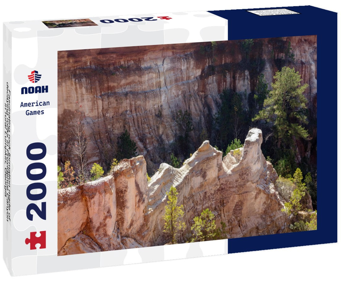 Fascinating rock formation made of decaying rocks in Providence Canyon in rural Lumpkin, Georgia 2000pc Puzzle